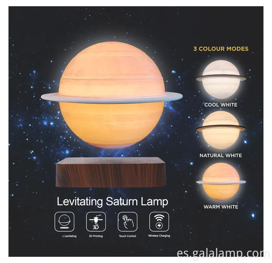 Luces autobiográficas de Saturno de Maglev, luces de habitación decoradas en el ambiente